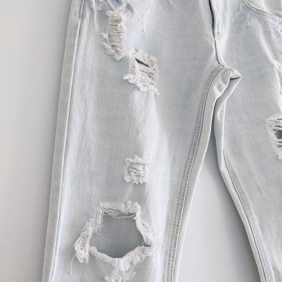 Distressed mid rise boyfriend jeans - Picture 6 of 12